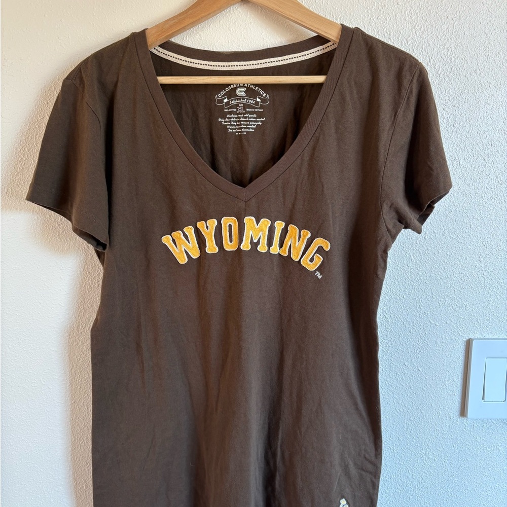 Colosseum Wyoming Brown V-Neck Tee